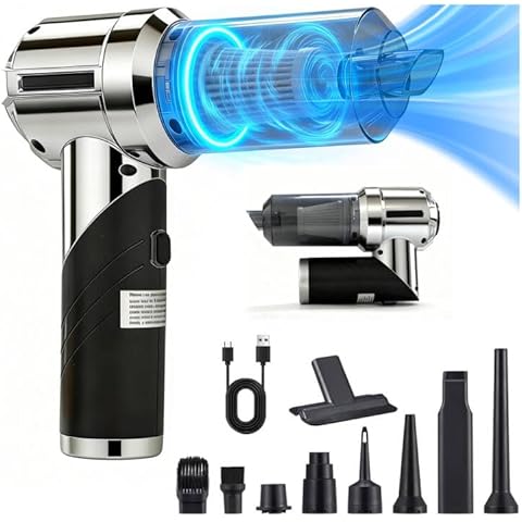 Multifunctional vacuum cleaner with attachments on a white background