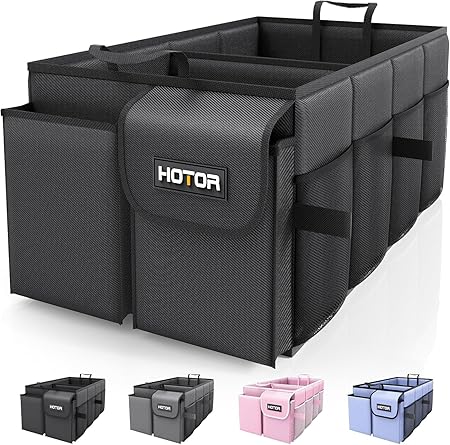 Large Car Boot Organiser - Foldable Multi-Compartment Trunk Storage for SUVs & Cars