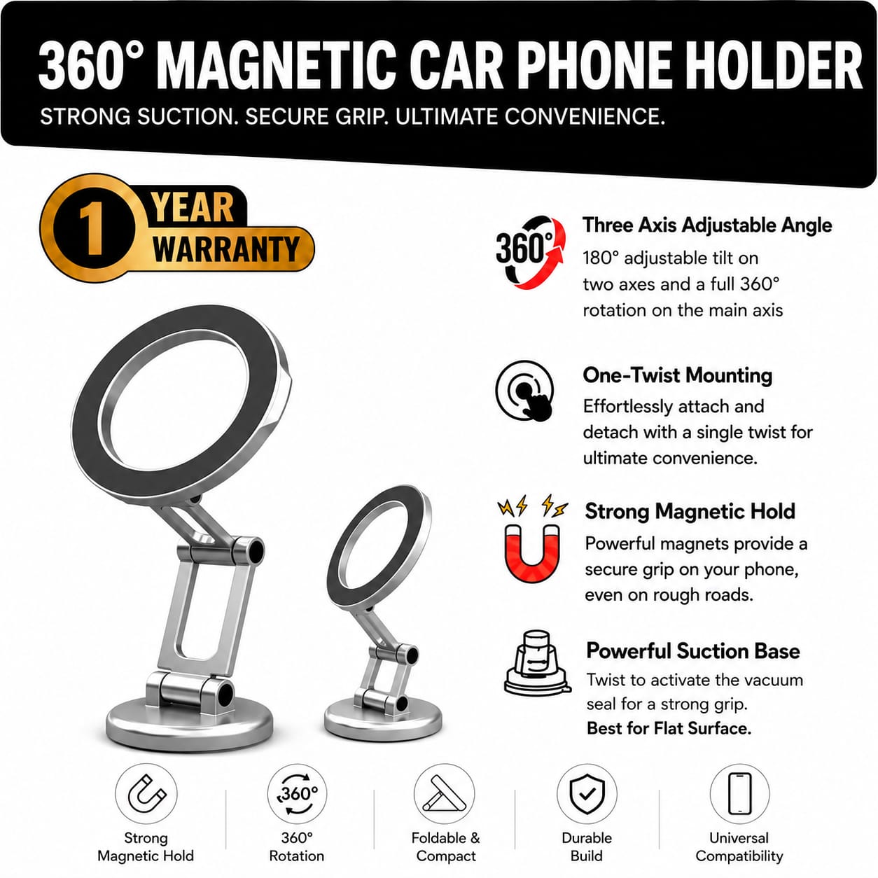 Reliable Magnetic Mount for Every Drive