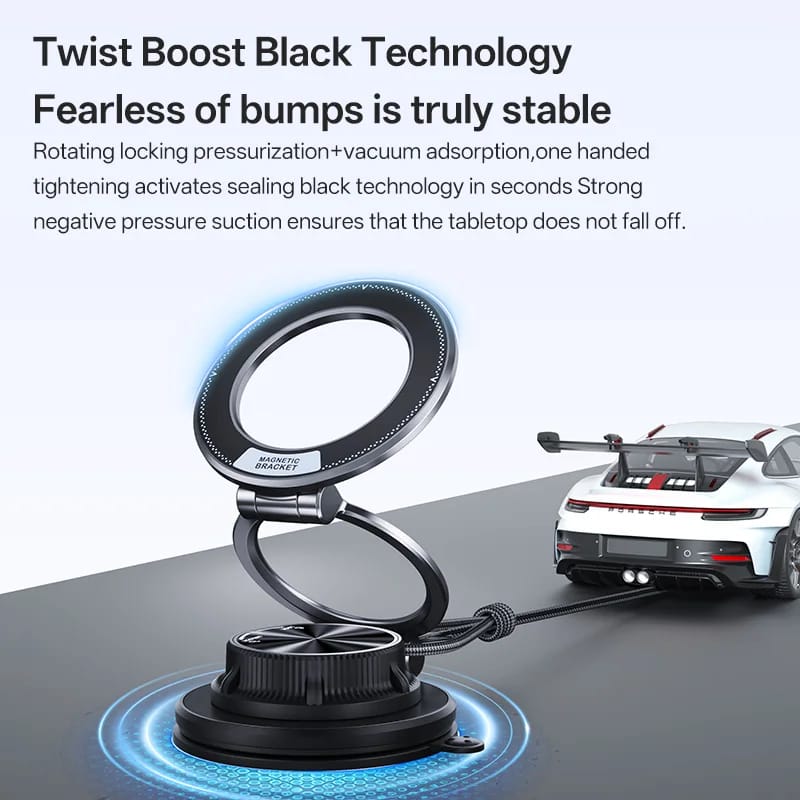 360° Magnetic Phone Holder – Strong Suction Car & Desk Mount