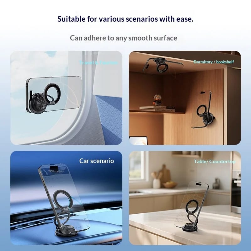 360° Magnetic Phone Holder – Strong Suction Car & Desk Mount
