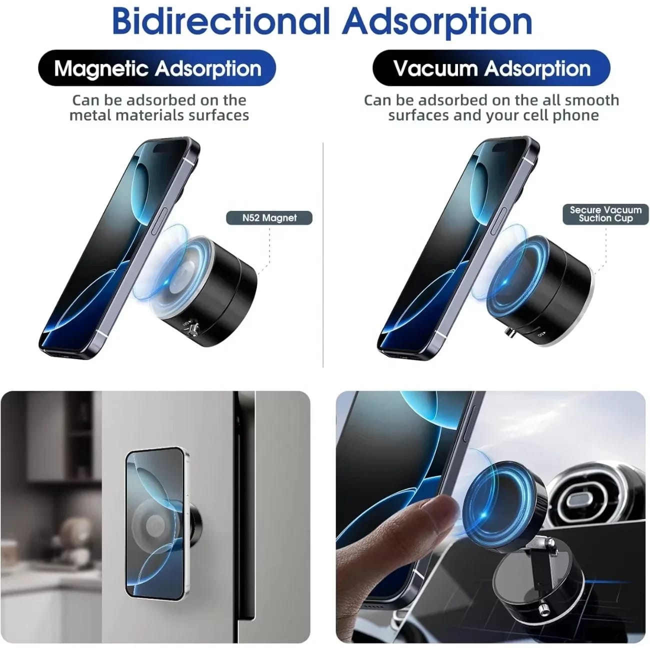 360° Foldable Magnetic Phone Holder Dashboard Mount